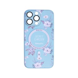 Flower Design Magnetic Case for Apple iPhone 14 Pro Max Green